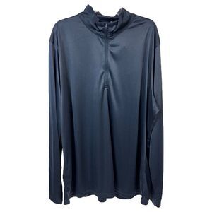 ESIS Chubb Company Clique Women Half Zip Shirt Blue Spin Dye Long Sleeve XXL New